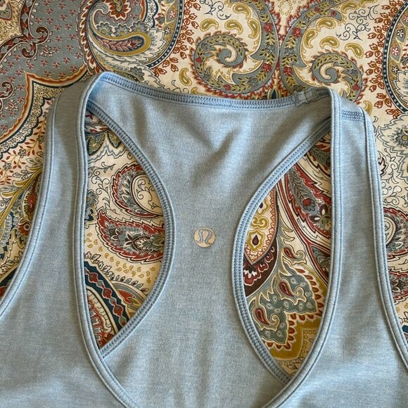 Lululemon Ice Blue Racerback Tank Top - Size 0 to 2 - Picture 6 of 7